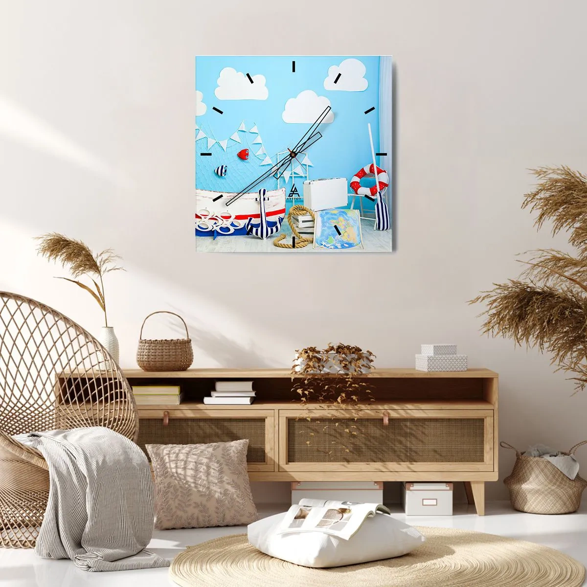 Nástenné hodiny - Detská túžba za dobrodružstvom - 30x30 cm