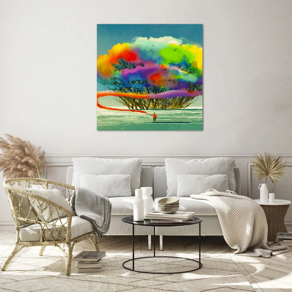 Obraz na skle - Oživiť tento svet - 70x70 cm