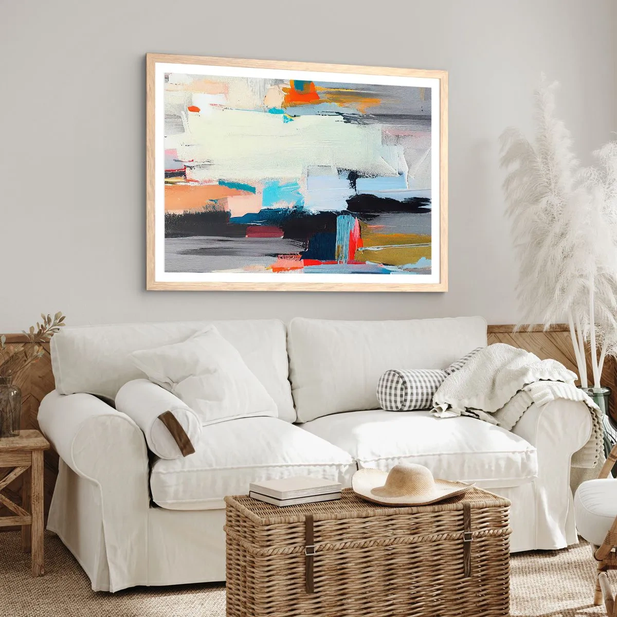 Plagát v ráme zo svetlého duba - Nejaký spôsob? - 100x70 cm