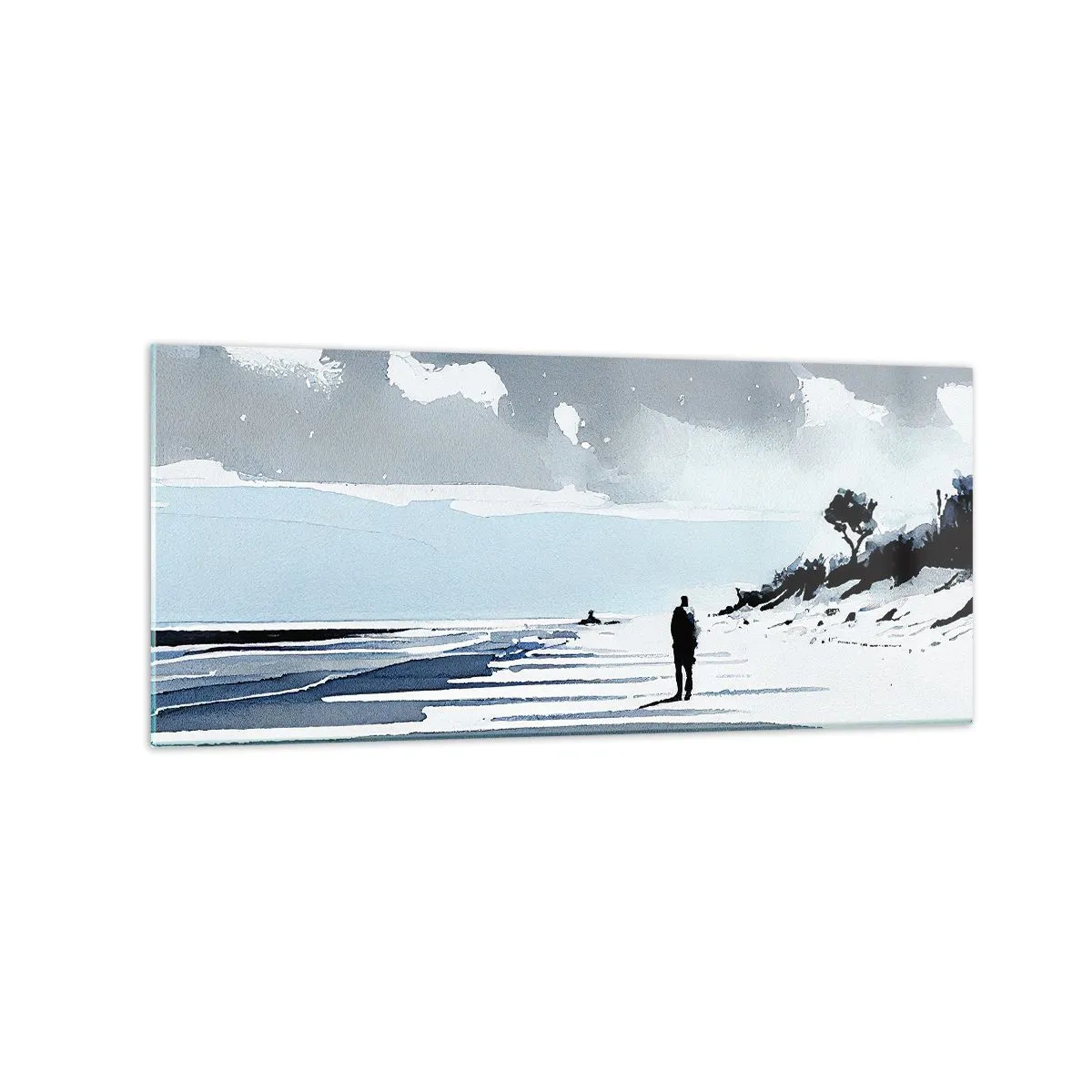Obraz na skle - O samote - 120x50 cm