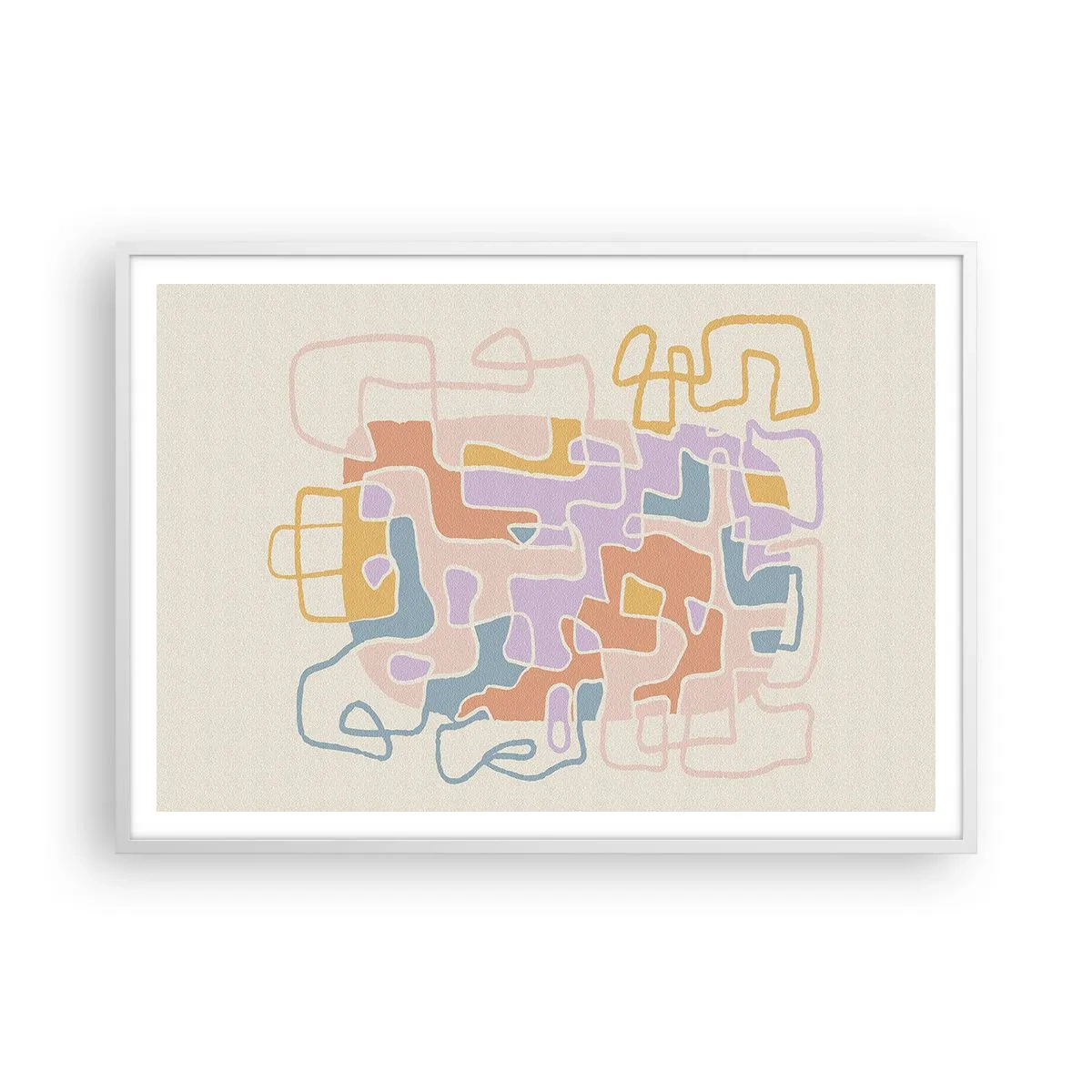 Plagát v bielom ráme - Labyrint – veselé dobrodružstvo - 100x70 cm