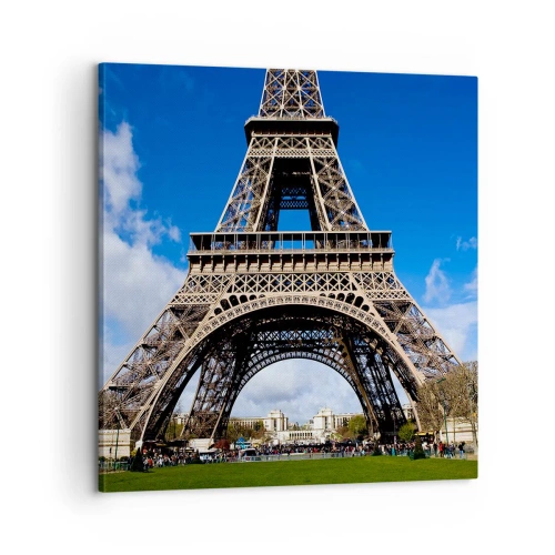 Obraz na plátne - Celý Paríž pri jej nohách - 60x60 cm