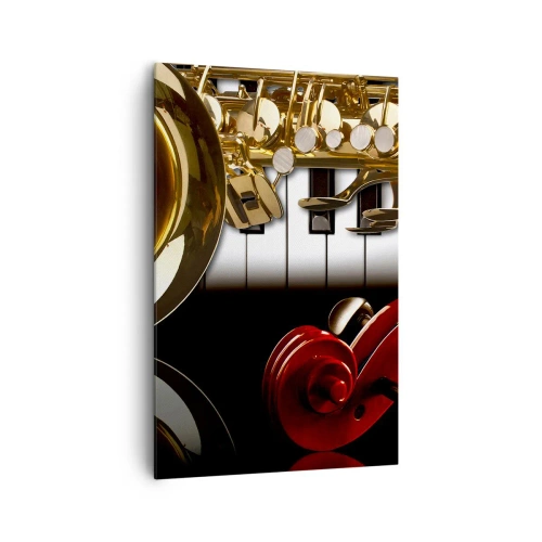 Obraz na plátne - Plech, drevo a slonovinová kosť - 80x120 cm