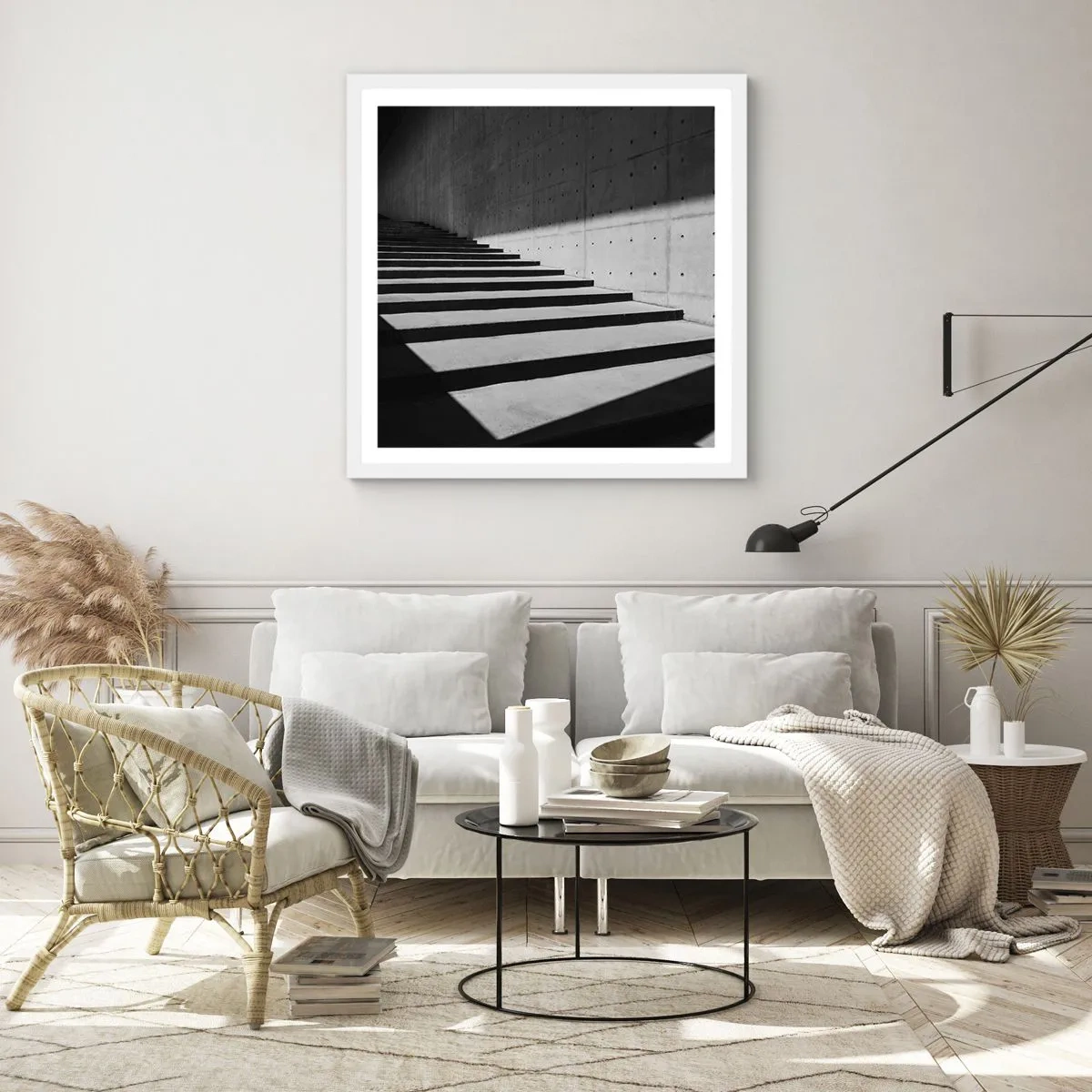 Plagát v bielom ráme - Surová krása modernizmu - 60x60 cm