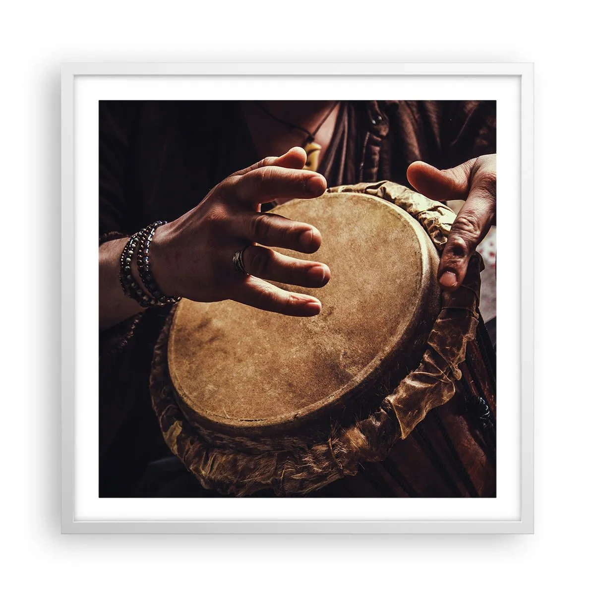 Plagát v bielom ráme - V rytme srdca - 60x60 cm