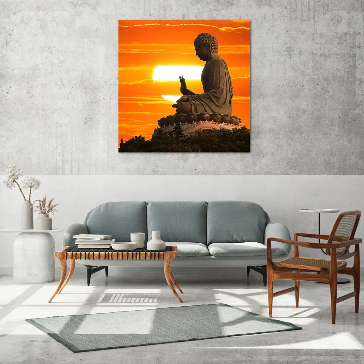 Obraz na skle - Bez strachu zo sveta - 40x40 cm