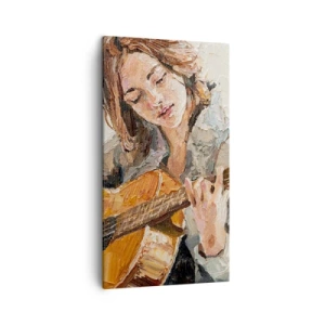 Obraz na plátne - Koncert pre gitaru a dievčenské srdce - 45x80 cm