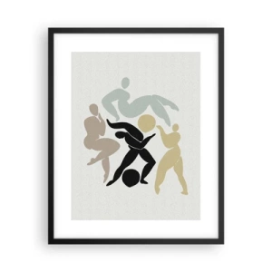 Plagát v čiernom ráme - Pohyb pre zdravie a krásu - 40x50 cm