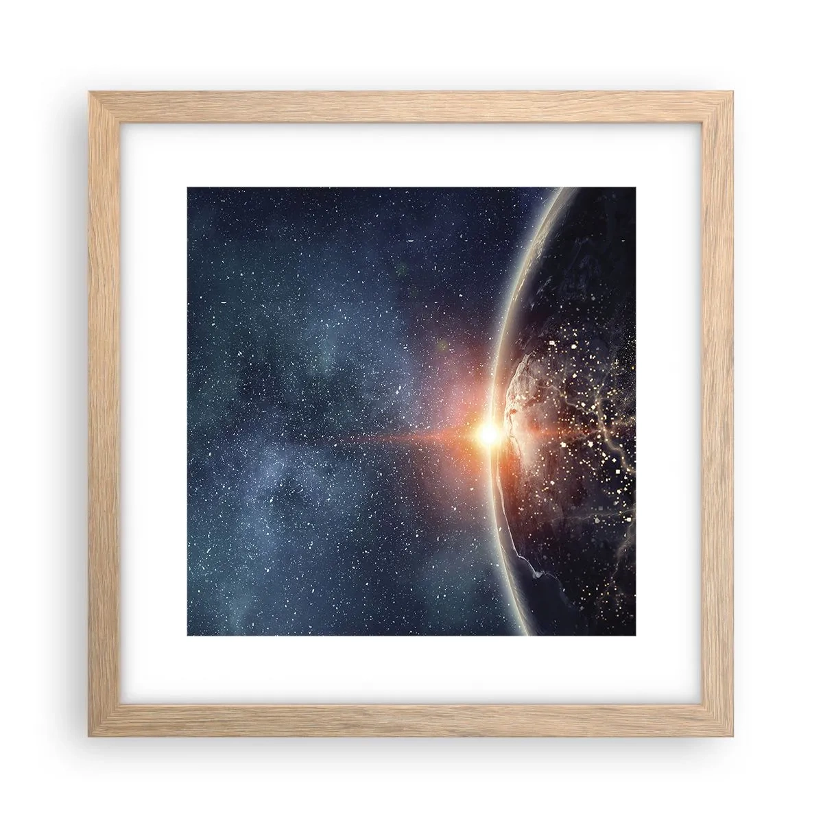 Plagát v ráme zo svetlého duba - V novej perspektíve - 30x30 cm