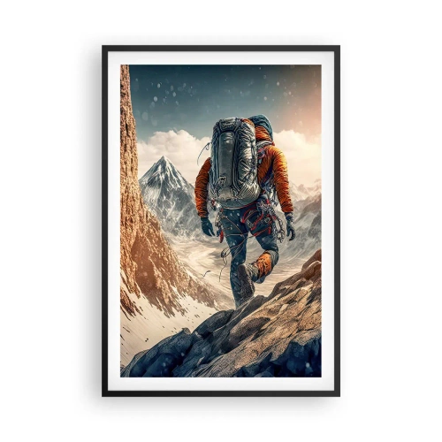 Plagát v čiernom ráme - Osamelý bojovník - 61x91 cm