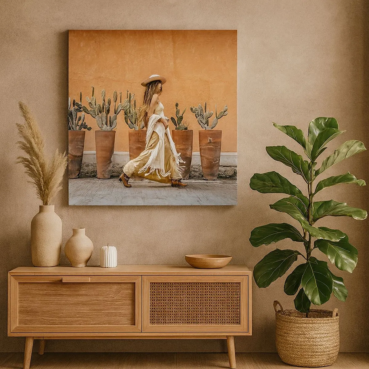 Obraz na plátne - V hippie štýle - 30x30 cm