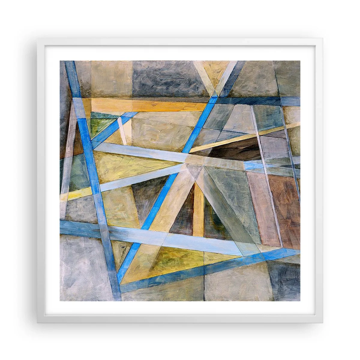 Plagát v bielom ráme - Priamo alebo diagonálne? - 60x60 cm