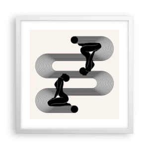 Plagát v bielom ráme - Zmyselná symetria - 40x40 cm