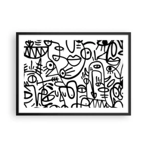 Plagát v čiernom ráme - Tváre a preludy - 70x50 cm