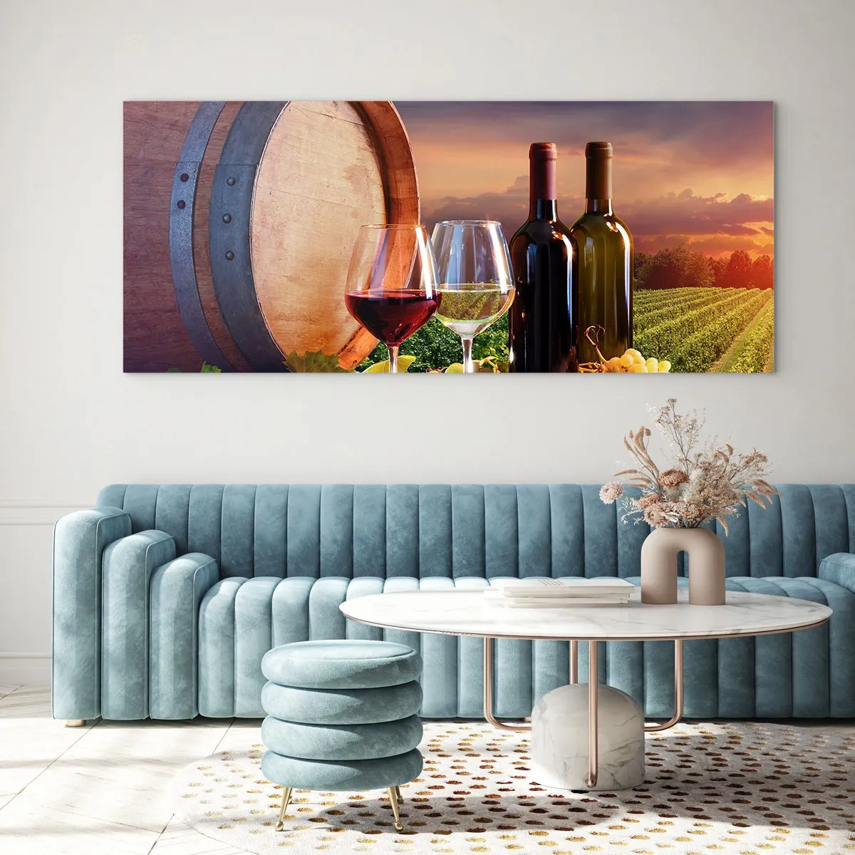 Obraz na skle - Tu má život chuť - 120x50 cm