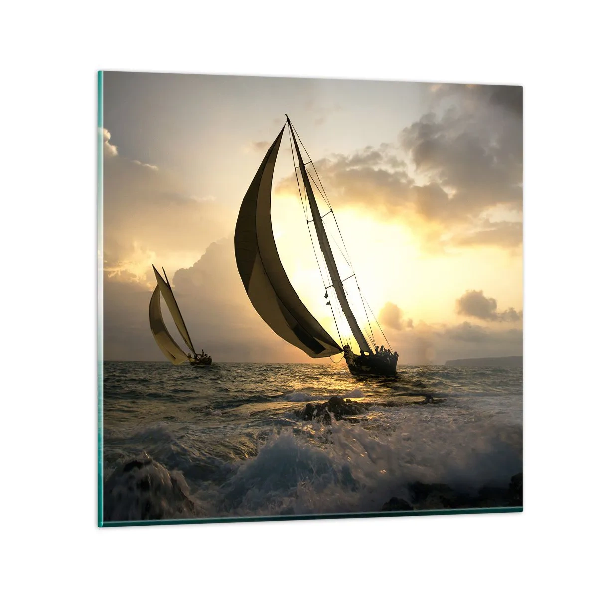 Obraz na skle - S vetrom a proti vetru - 70x70 cm