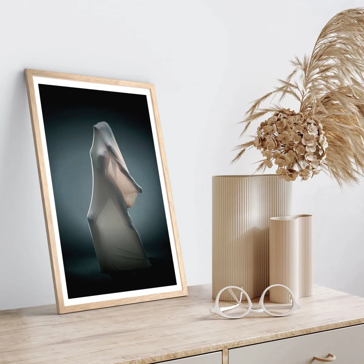 Plagát v ráme zo svetlého duba - Skryté túžby - 70x100 cm