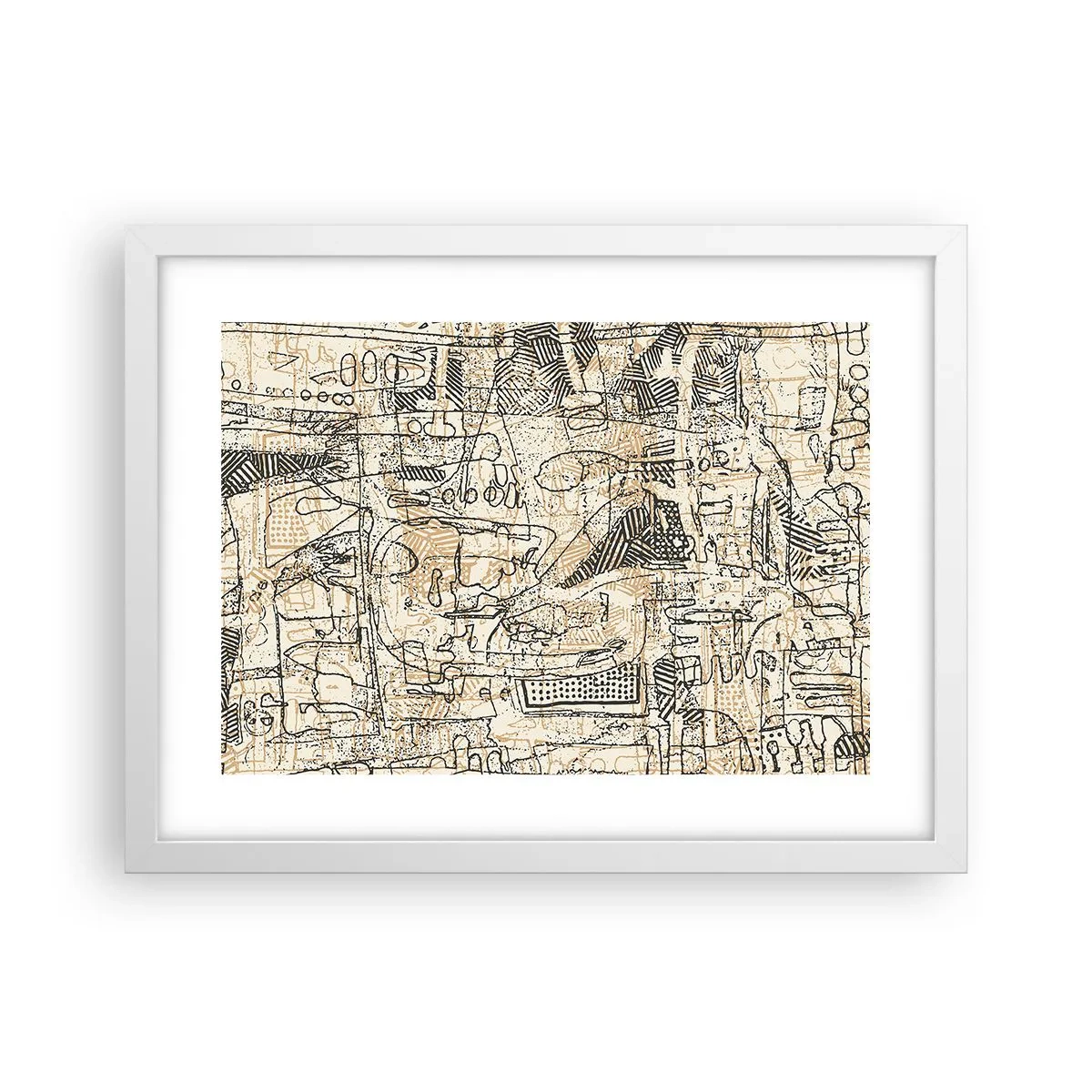 Plagát v bielom ráme - Čaká na rozlúštenie - 40x30 cm