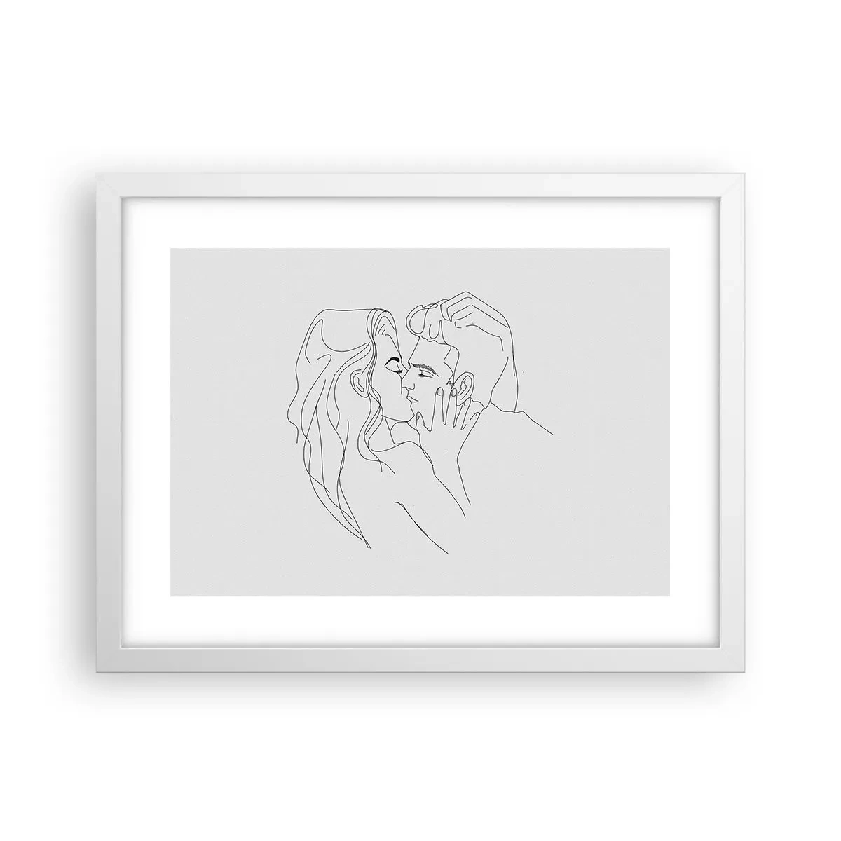 Plagát v bielom ráme - Jedným ťahom - 40x30 cm