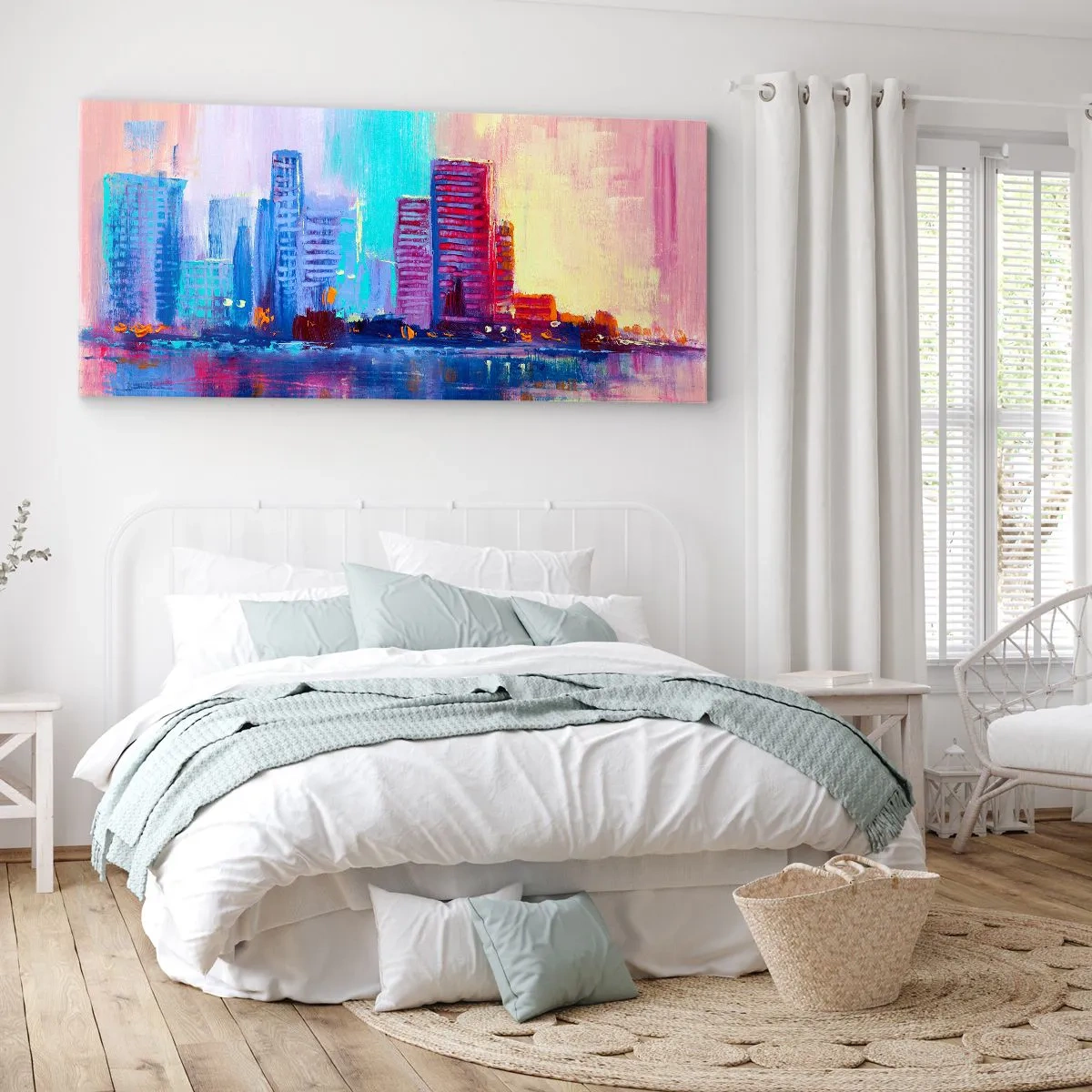 Obraz na plátne - Vykúpané vo farbách - 100x40 cm