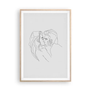 Plagát v ráme zo svetlého duba - Jedným ťahom - 70x100 cm