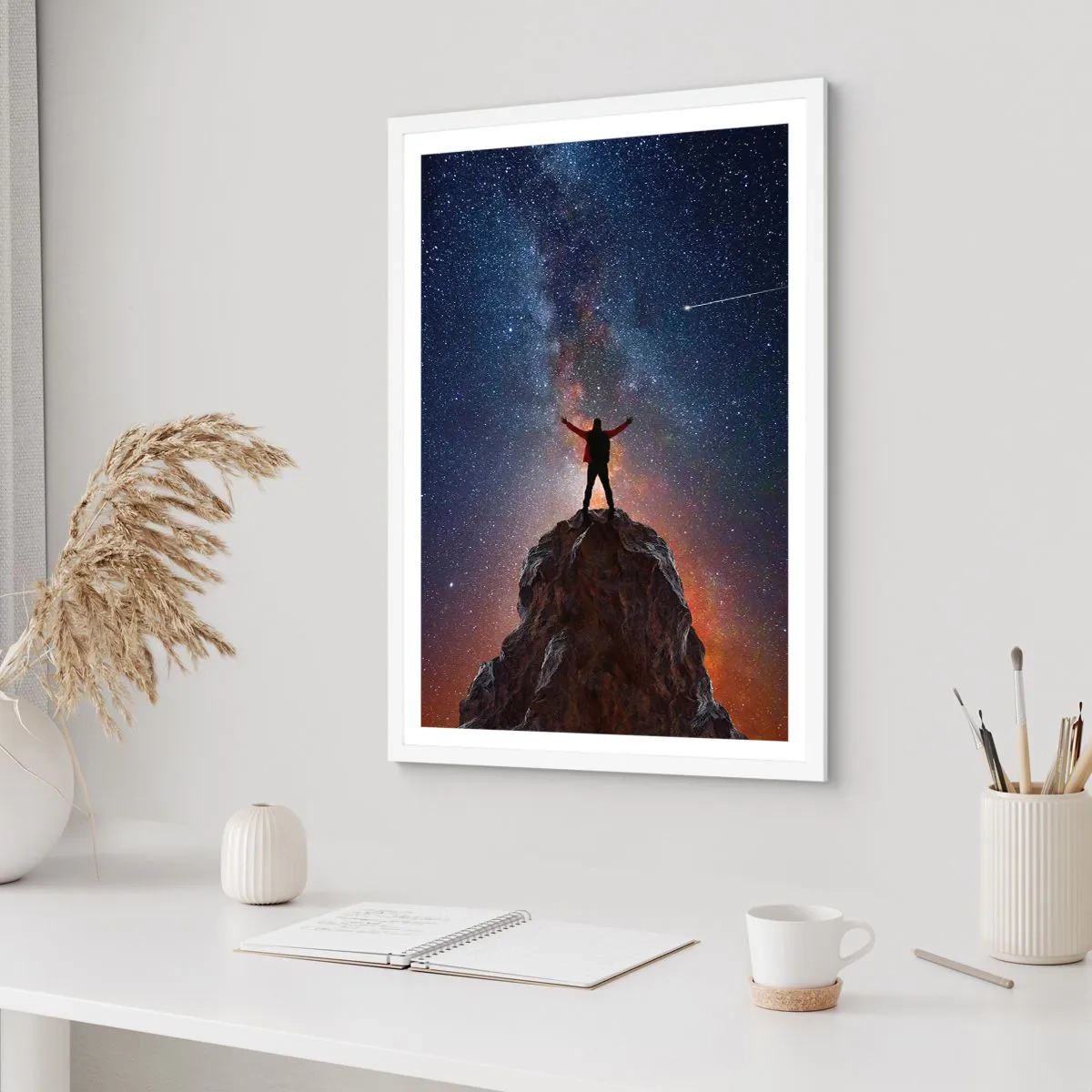 Plagát v bielom ráme - Sila je so mnou! - 40x50 cm