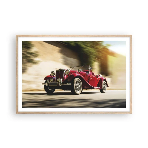 Plagát v ráme zo svetlého duba - Krajšia ako Níke Samotrácka - 91x61 cm