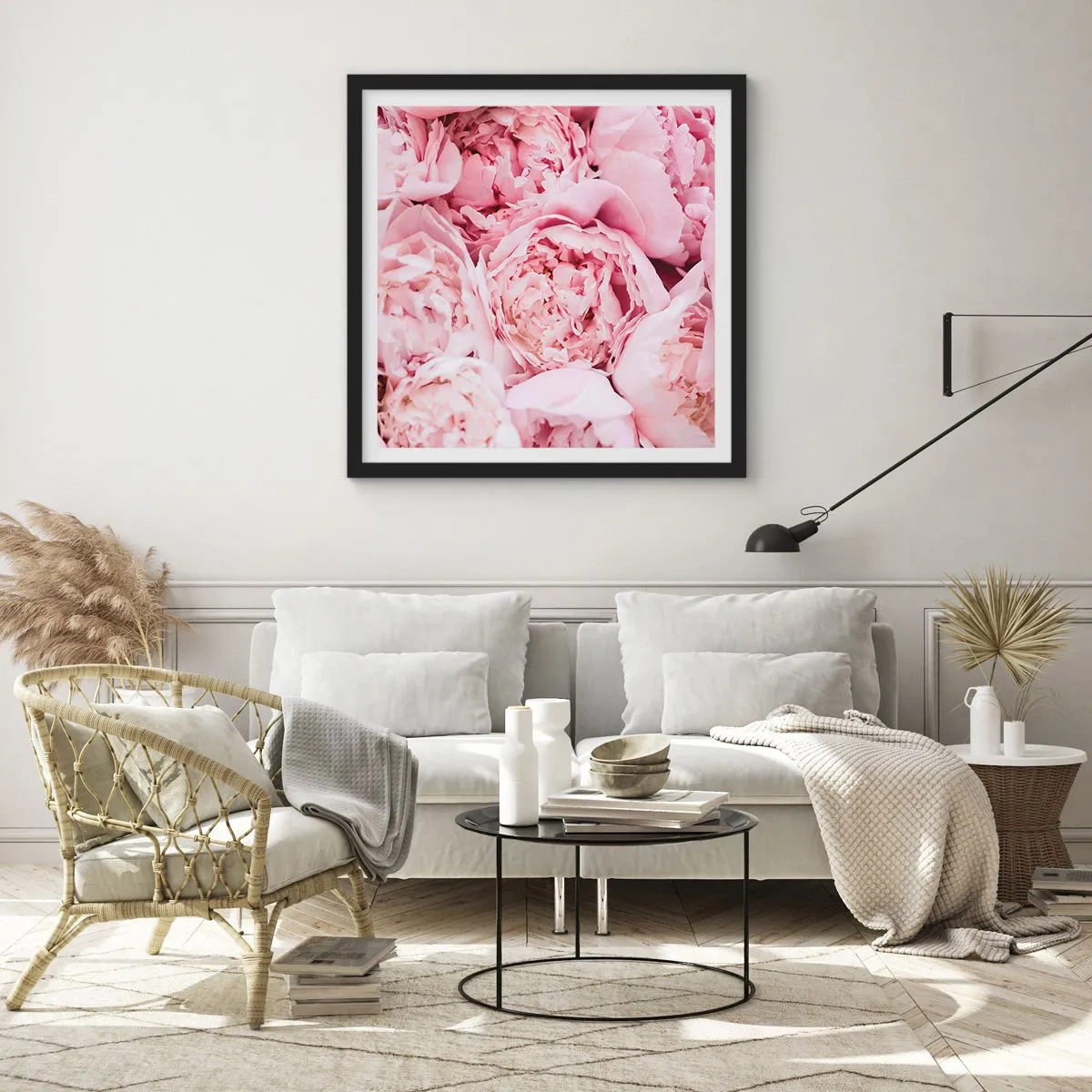 Plagát v čiernom ráme - Pritúlené a voňavé - 30x30 cm