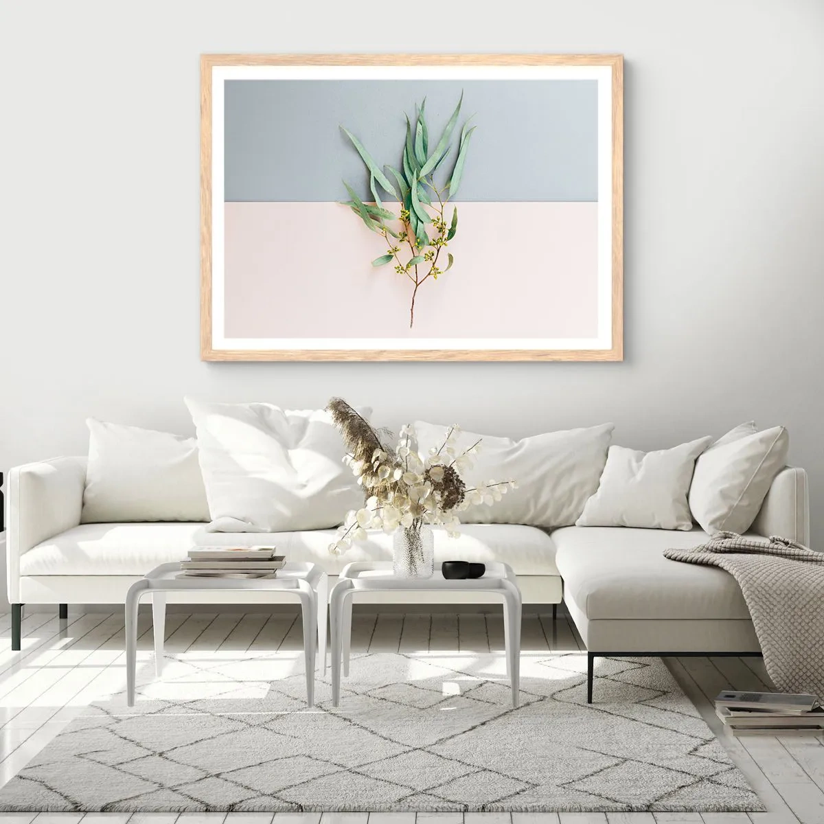 Plagát v ráme zo svetlého duba - Pastelová jemnosť - 91x61 cm