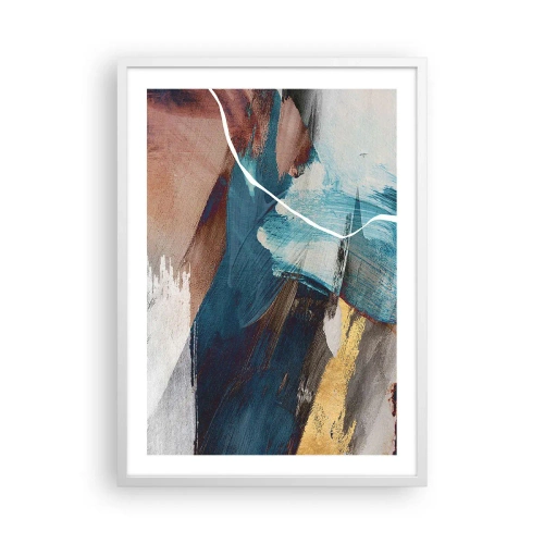 Plagát v bielom ráme - Na plno a s energiou - 50x70 cm
