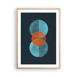 Plagát v ráme zo svetlého duba - Symetrická kompozícia - 50x70 cm