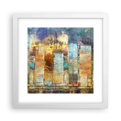 Plagát v bielom ráme - Slnečná metropola - 30x30 cm