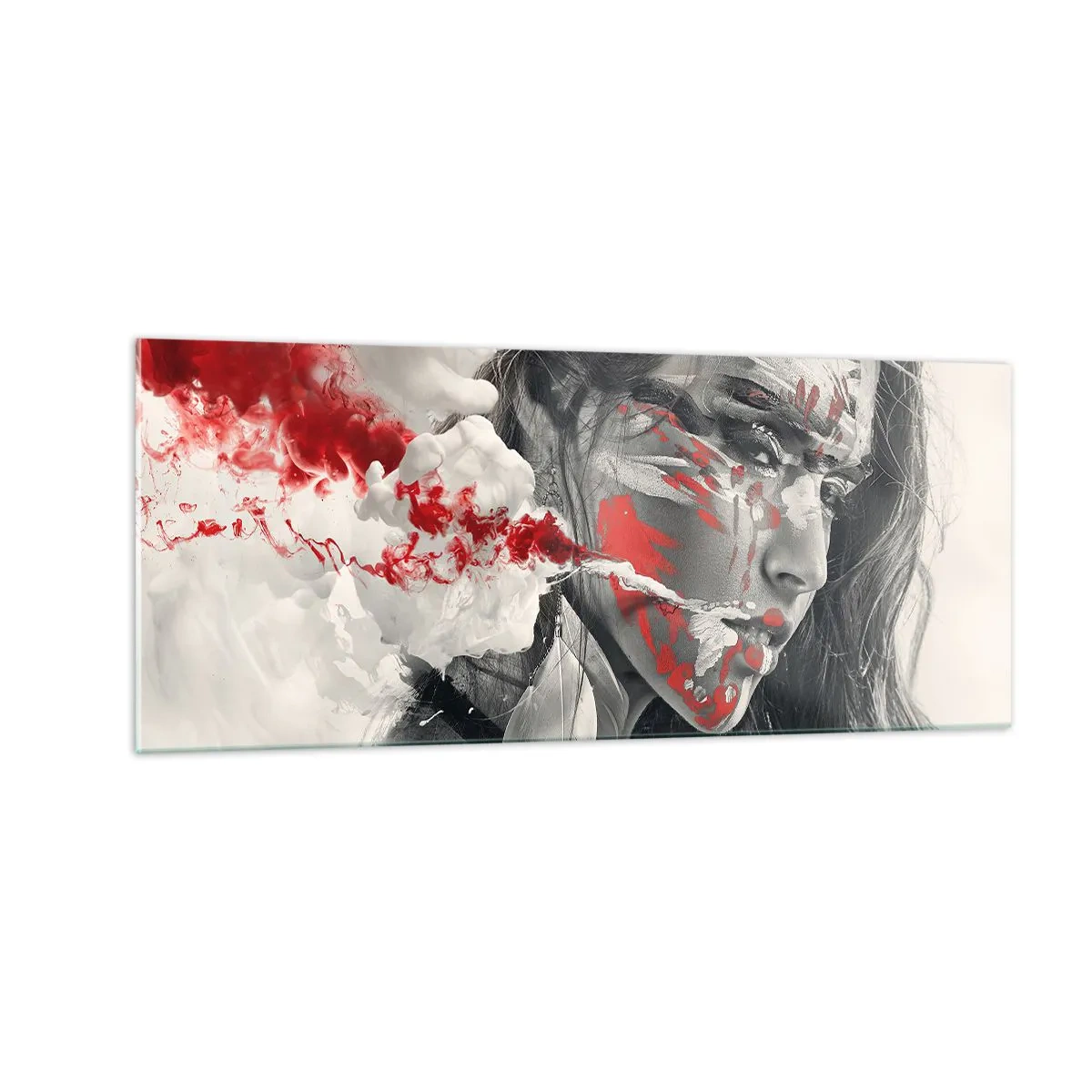 Obraz na skle - V škárach absurdity - 100x40 cm