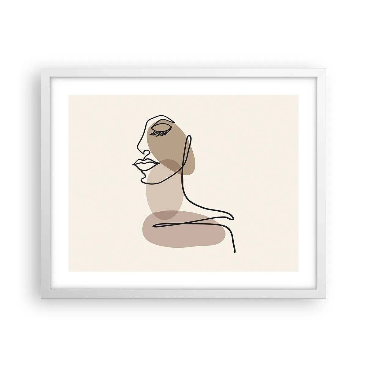 Plagát v bielom ráme - Určitá línia krásy - 50x40 cm