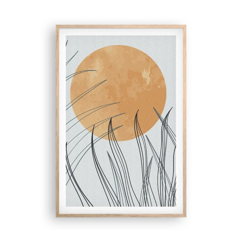 Plagát v ráme zo svetlého duba - Vždy ku slnku - 61x91 cm