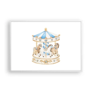 Plagát v bielom ráme - Sladké detstvo - 100x70 cm