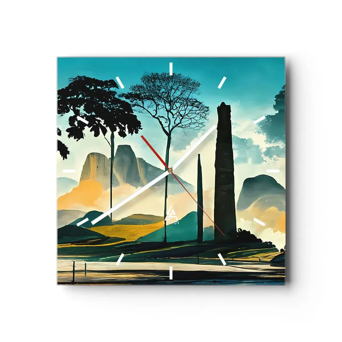 Nástenné hodiny - Vyššie a vyššie - 30x30 cm