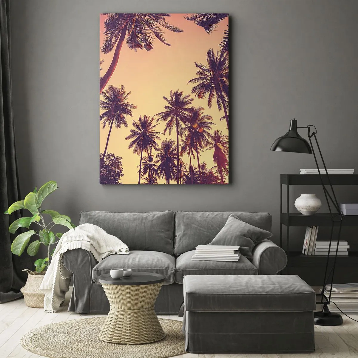 Obraz na plátne - Tropická variácia - 55x100 cm