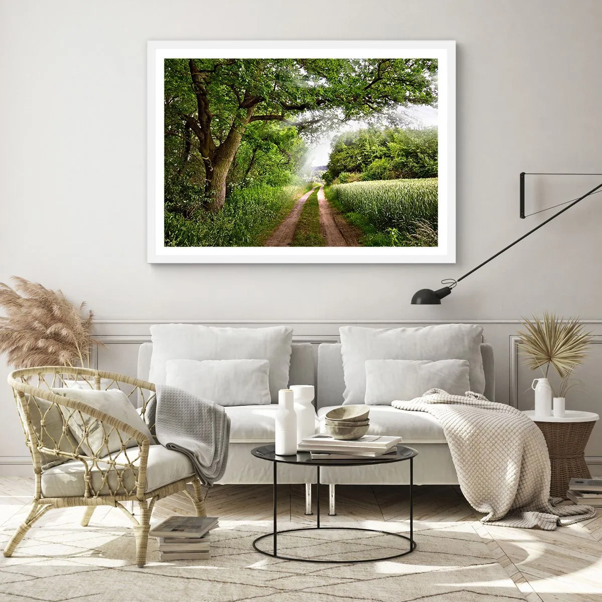 Plagát v bielom ráme - Et in Arcadia ego - 91x61 cm