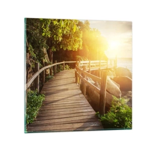 Obraz na skle - Ďalšia zákruta, ďalšie zázraky - 40x40 cm