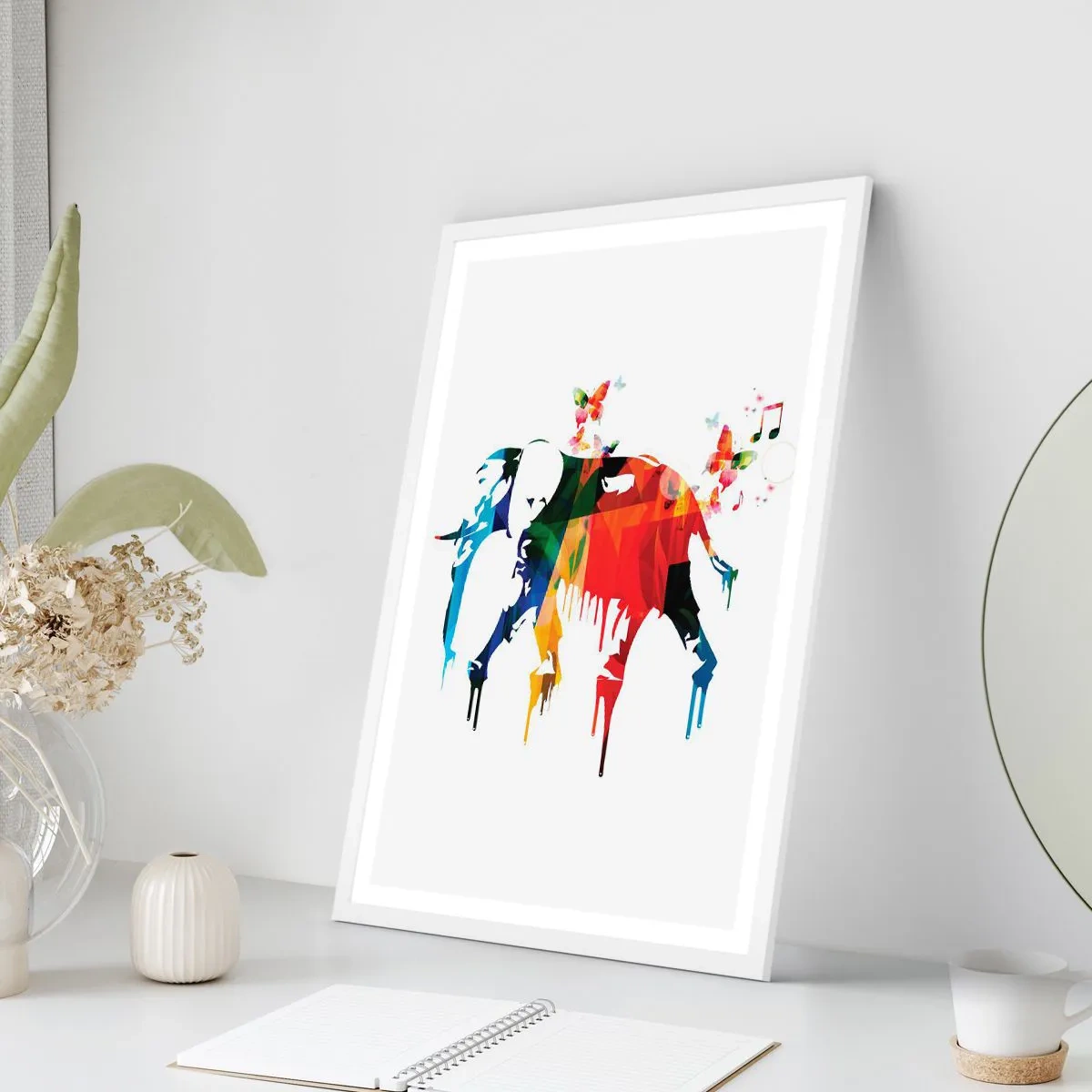 Plagát v bielom ráme - Tancovať môže každý - 40x50 cm