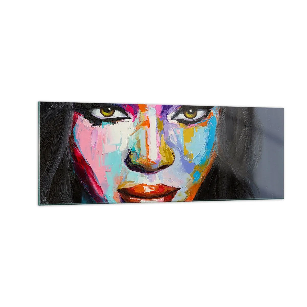 Obraz na skle - Nejde odtrhnúť oči - 140x50 cm