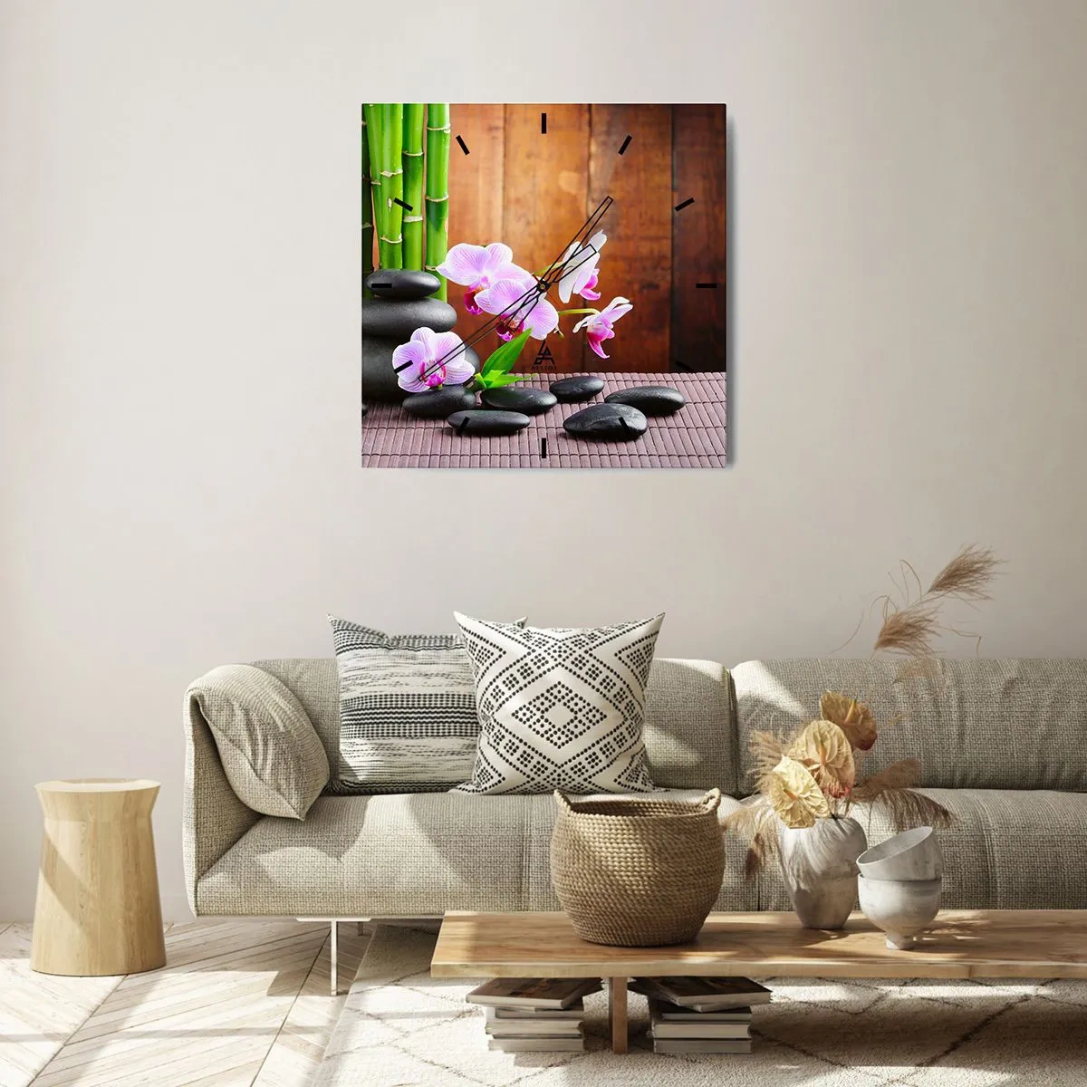 Nástenné hodiny - Zoznámte sa s potešením východu - 40x40 cm