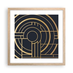 Plagát v ráme zo svetlého duba - Obraty udalosti - 40x40 cm