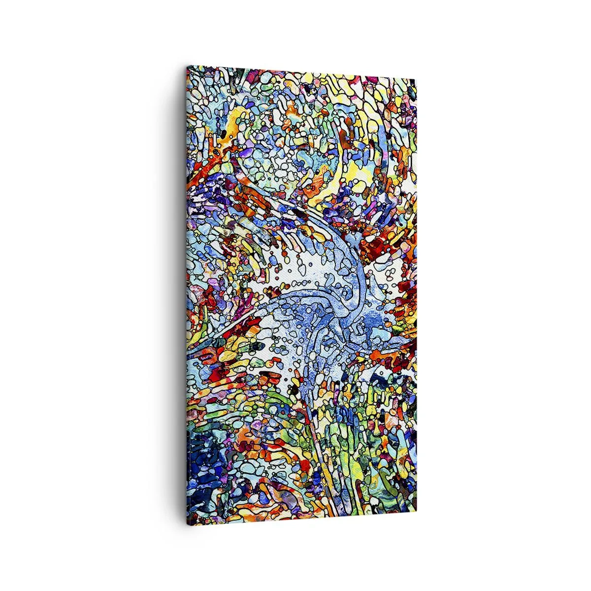 Obraz na plátne - Vitráž s kvapkami - 45x80 cm