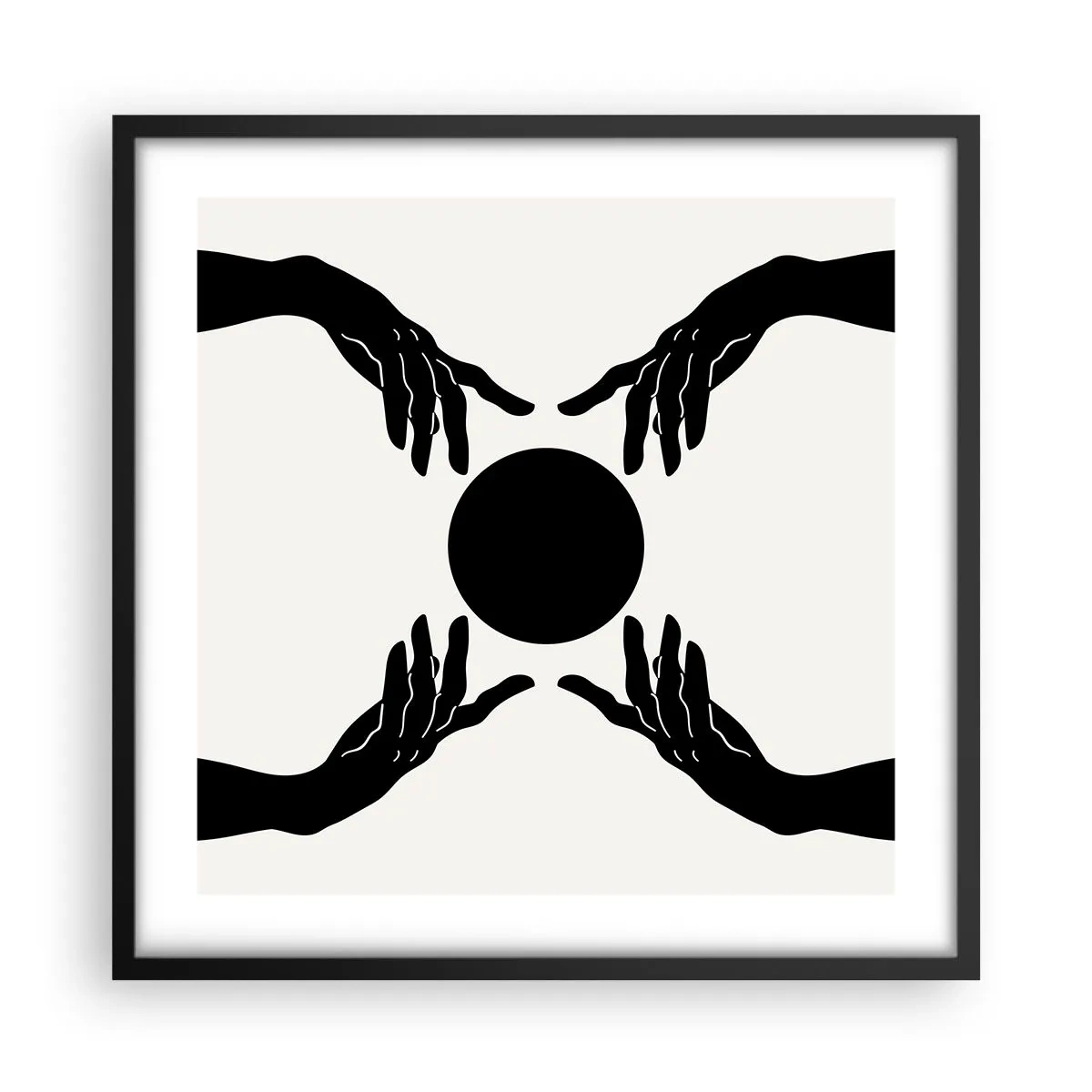 Plagát v čiernom ráme - Tajné znamenie - 50x50 cm