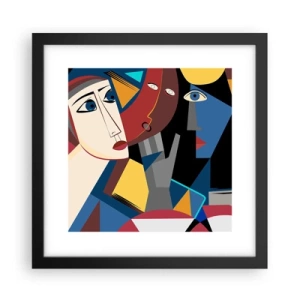 Plagát v čiernom ráme - Konverzácia kubistov - 30x30 cm