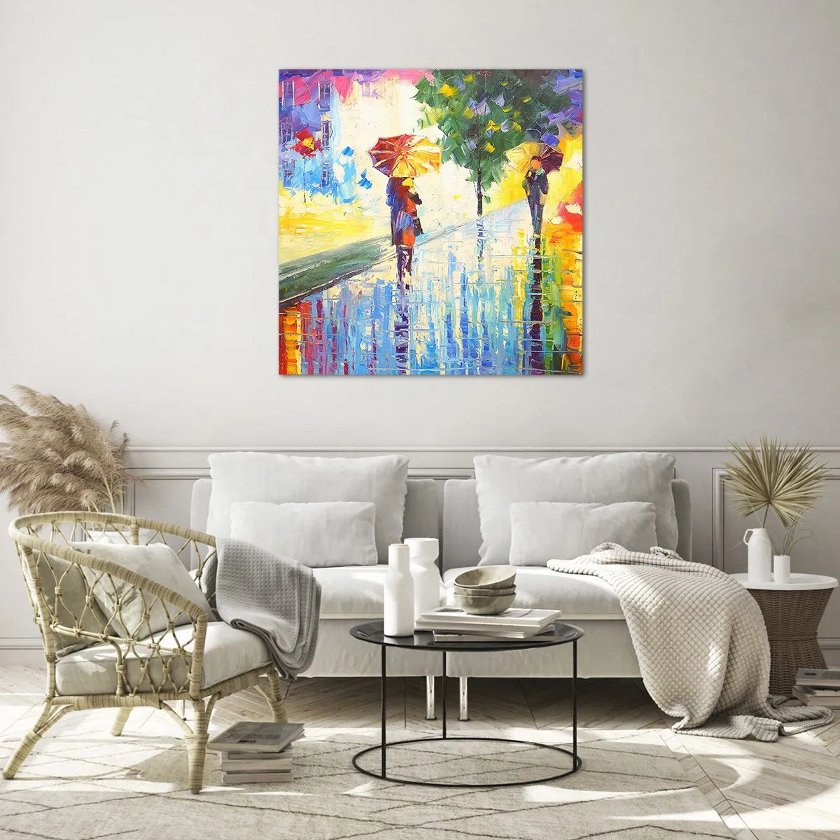 Obraz na skle - A všetko je jasné - 70x70 cm