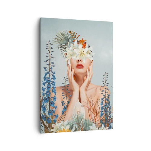 Obraz na plátne - Žena – kvetina - 50x70 cm