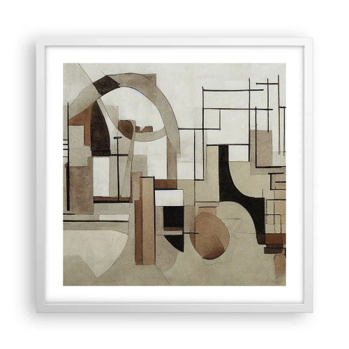 Plagát v bielom ráme - Mestská krajina 2.0 - 50x50 cm